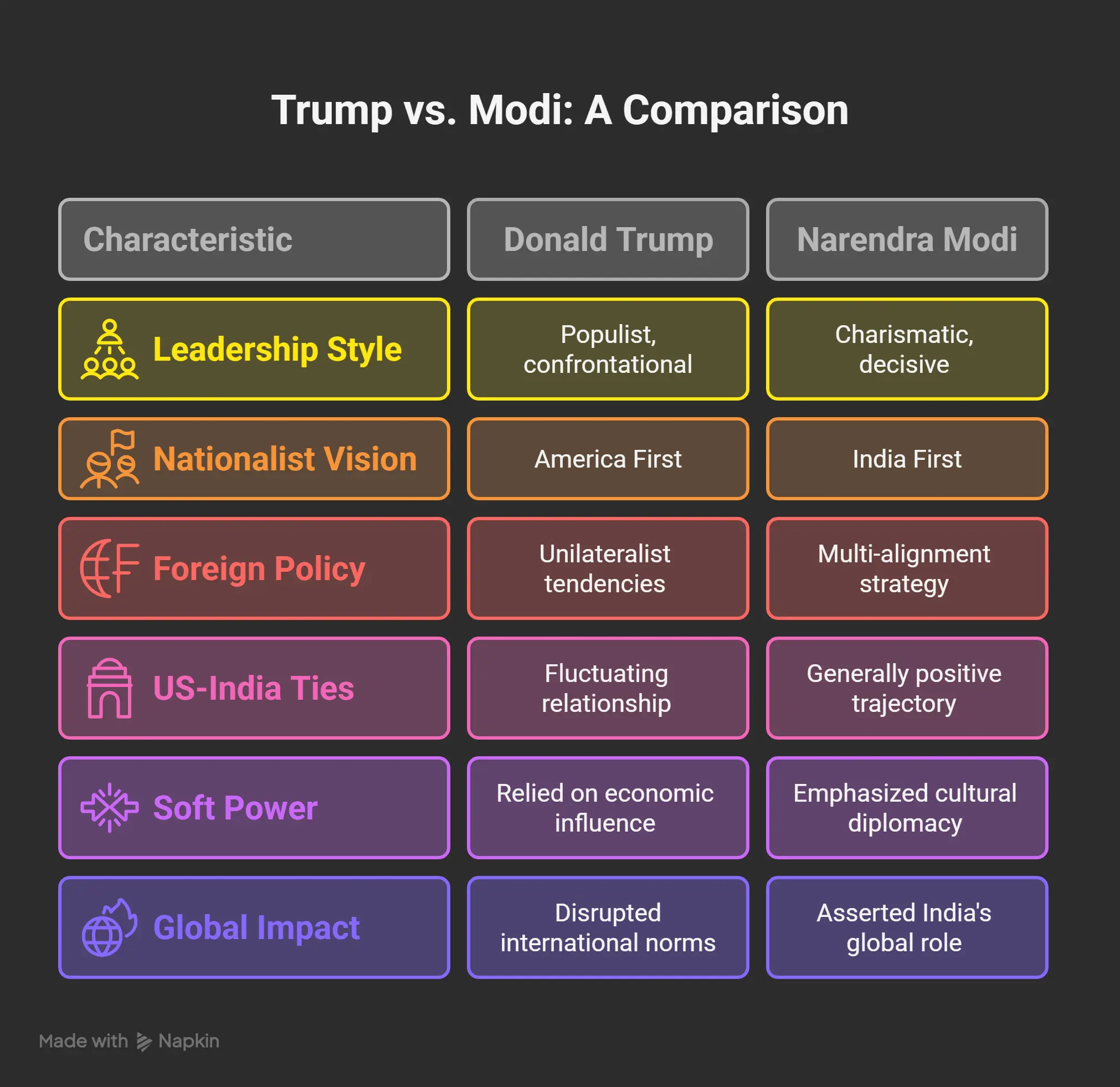 Modi Vs Trump
